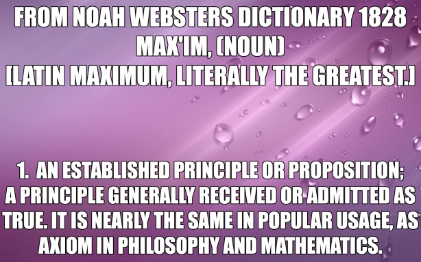 08 |  MAXIM Definido Webster 1828